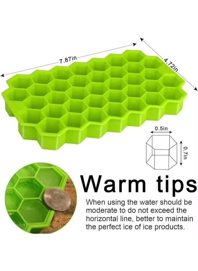 Generic Honey Ice - Honeycomb Silicone Mold (37 Cells) Transparent Lid, Multi-Use Microwave & Freezer Safe - Premium Quality Product - Generic  - Image 2