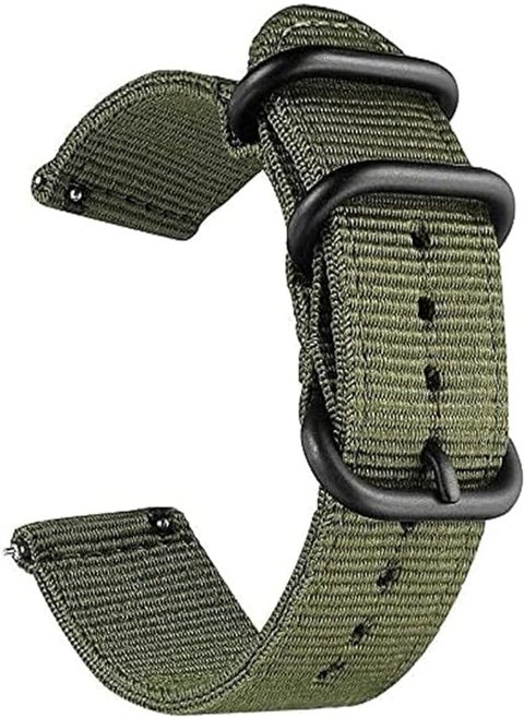 VPG Canvas Nylon Strap for Huawei GT 2 (22mm, Olive Green)