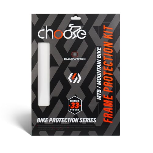 Chooee Mountain Bike Frame Protection Kit,33 Pieces MTB Bicycle Frame Protector Decals-Frame Protection Wrap Film for Upper/Lower Tubes, Chainstay,Cable Wear,Protect Bike from Scratches and Dings. - Image 1