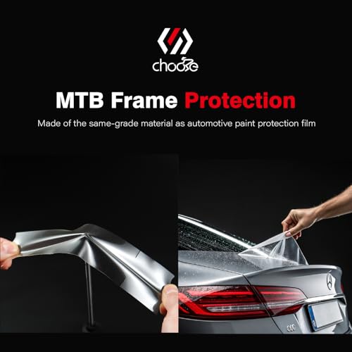 Chooee Mountain Bike Frame Protection Kit,33 Pieces MTB Bicycle Frame Protector Decals-Frame Protection Wrap Film for Upper/Lower Tubes, Chainstay,Cable Wear,Protect Bike from Scratches and Dings. - Image 4