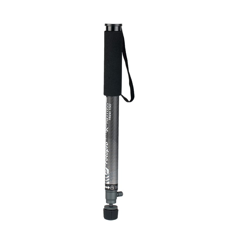 Fotopro X-AIRCROSS Mono 160 5.4ft Monopod | with Smartphone Holder, Snap Hook & Adapter | for Cameras, Smartphones & Camcorders | Payload 5kg, Gray - Image 1