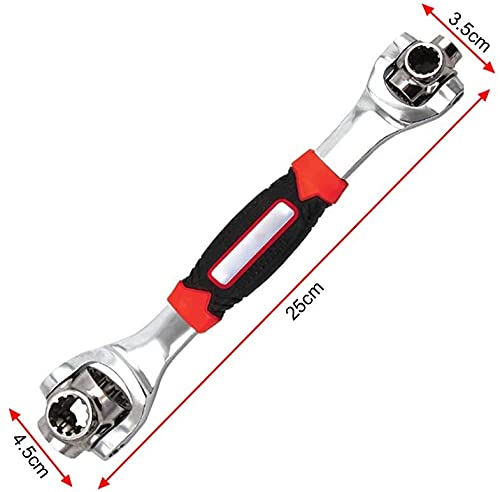 TGOPIT مفتاح tgopit العالمي 48 في 1 مفتاح صمولة أداة متعددة الوظائف مع رأس دوار 360 درجة أداة مفتاح لإصلاح المنزل والسيارة فضي - Image 2