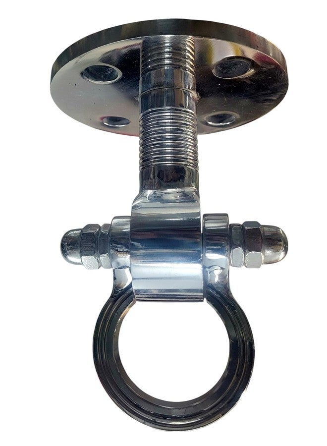 Proniks Pronks Chrome-Plated Ceiling Hook and Bearing Kada (6Inch) Mount with Mounting Plate, Metal Suspension Ring Havy Duty for All Kind of Swings and Jhula Hanging Accessories (Pack of 1) - Image 1