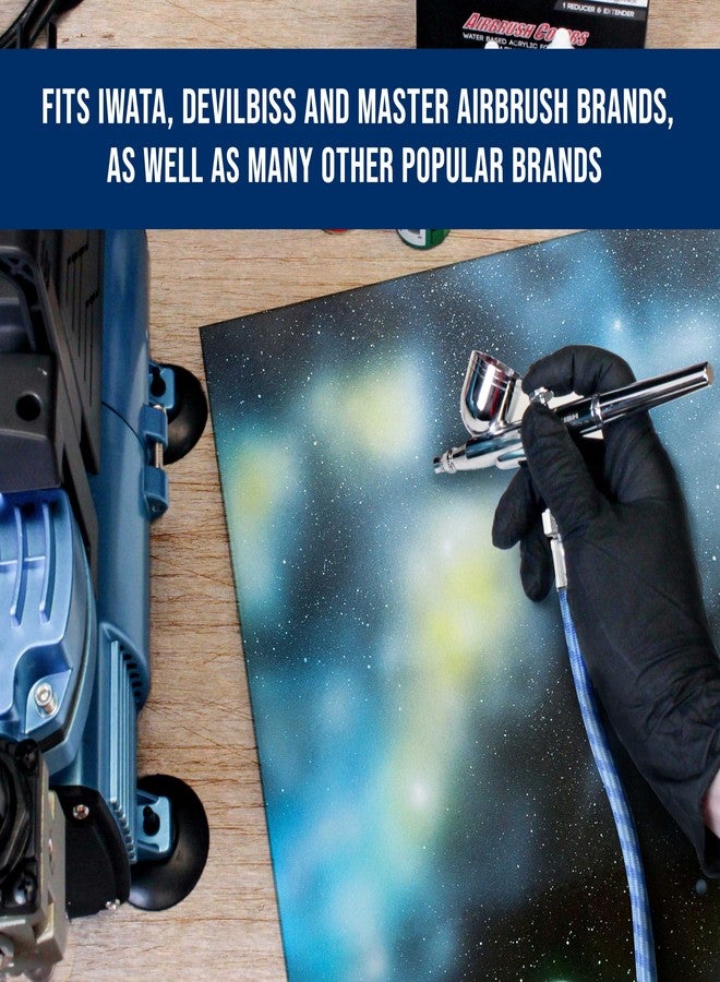 Master Airbrush Super Premium 6 Foot Nylon Braided Airbrush Hose with Silicone Tubing - Standard 1/8" Size Fitting Ends, Flexible, Durable, Kink Resistant - Connect to Air Compressors and Airbrushes - Image 5