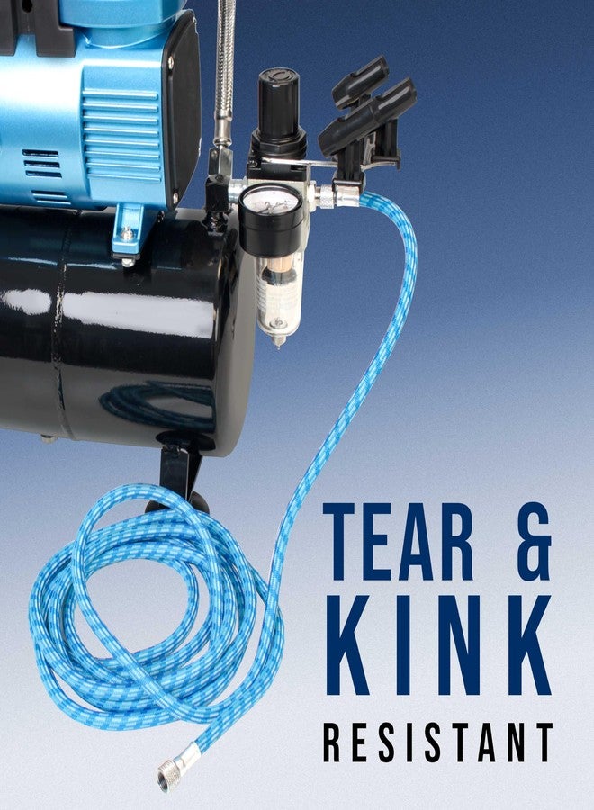 Master Airbrush Super Premium 6 Foot Nylon Braided Airbrush Hose with Silicone Tubing - Standard 1/8" Size Fitting Ends, Flexible, Durable, Kink Resistant - Connect to Air Compressors and Airbrushes - Image 4