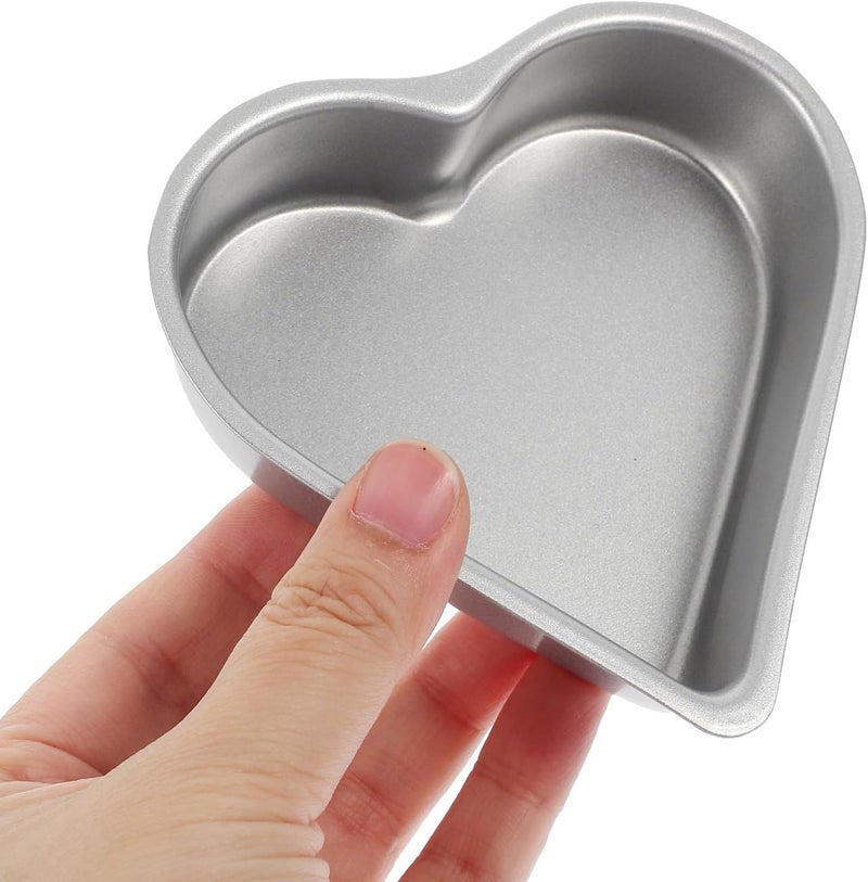 Heart Cake Mold Set Non-Stick High Carbon Steel Baking Pans for Pudding Muffins and Small Cakes - Image 4
