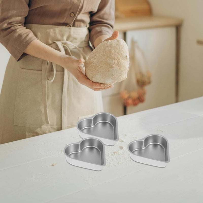 Heart Cake Mold Set Non-Stick High Carbon Steel Baking Pans for Pudding Muffins and Small Cakes - Image 5