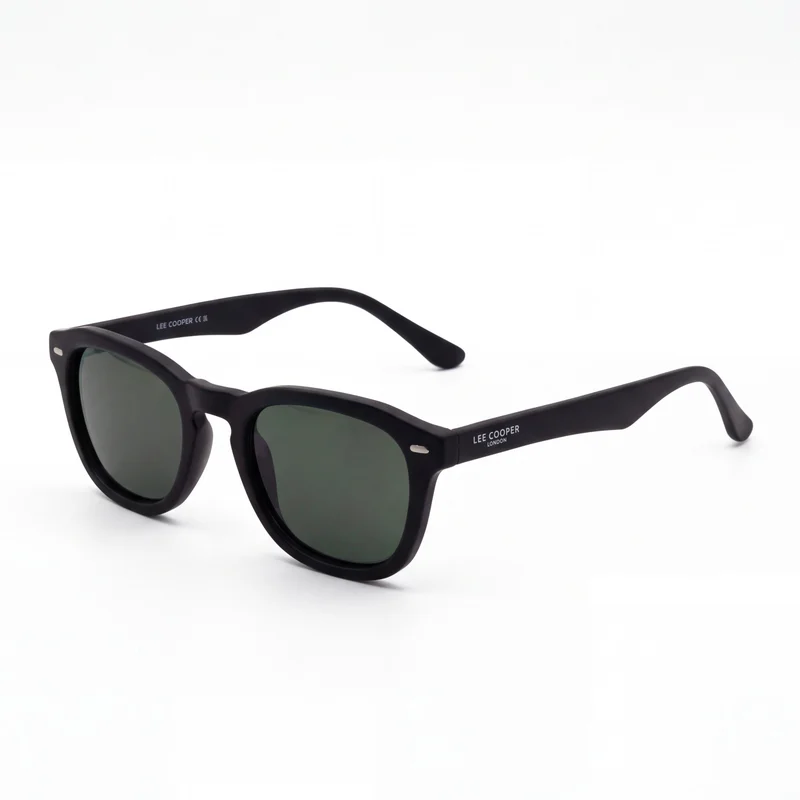 1.1 Polarized Sunglasses Black  Frame Green Gradient Mirror Lens 49mm  - LCU10541C1