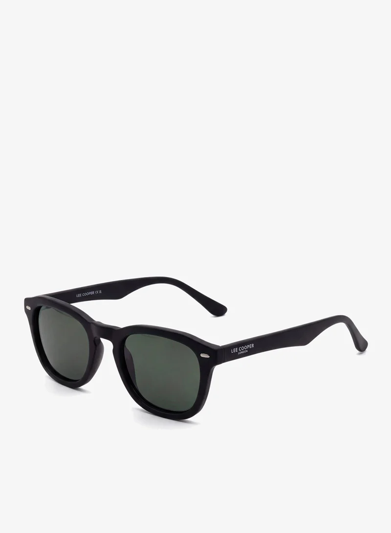 1.1 Polarized Sunglasses Black  Frame Green Gradient Mirror Lens 49mm  - LCU10541C1