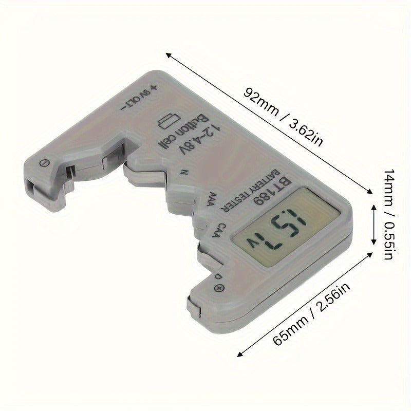 جهاز اختبار البطاريات بشاشة LCD - مقياس جهد وسعة محمول - Image 3