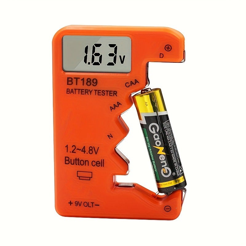 جهاز اختبار البطاريات بشاشة LCD - مقياس جهد وسعة محمول - Image 1