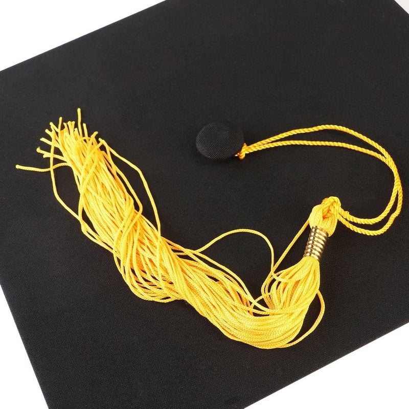 Tinksky قبعة تخرج للبالغين من تينكسي مع شريطة قابلة للتعديل باللون الأسود والأصفر - Image 2