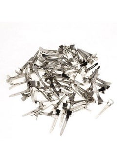 TWIREY Professional Steel Silver Duck Bill Section Hair Clips 50 Pcs Silver 50 Grams Pack Of 1  - Image 2
