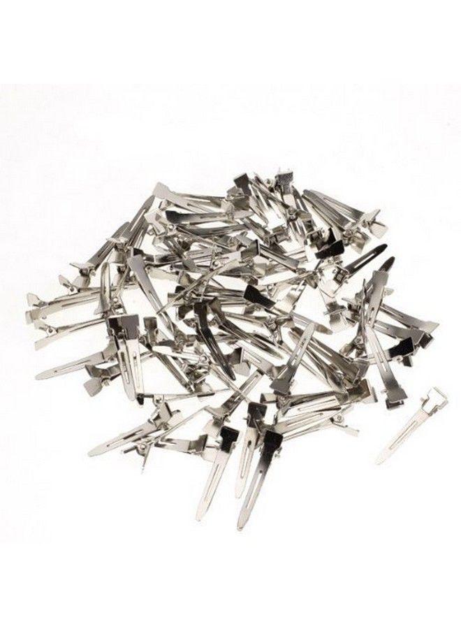 TWIREY Professional Steel Silver Duck Bill Section Hair Clips 50 Pcs Silver 50 Grams Pack Of 1 - Image 1
