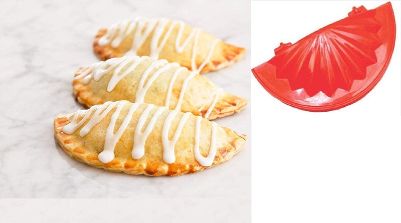 plenzo plenzo Professional Heavy Plastic Dough Press Dumpling Samosa Modak Gujiya Pie Mould Maker Kitchen Tool 4 Pieces Multicolour  - Image 4