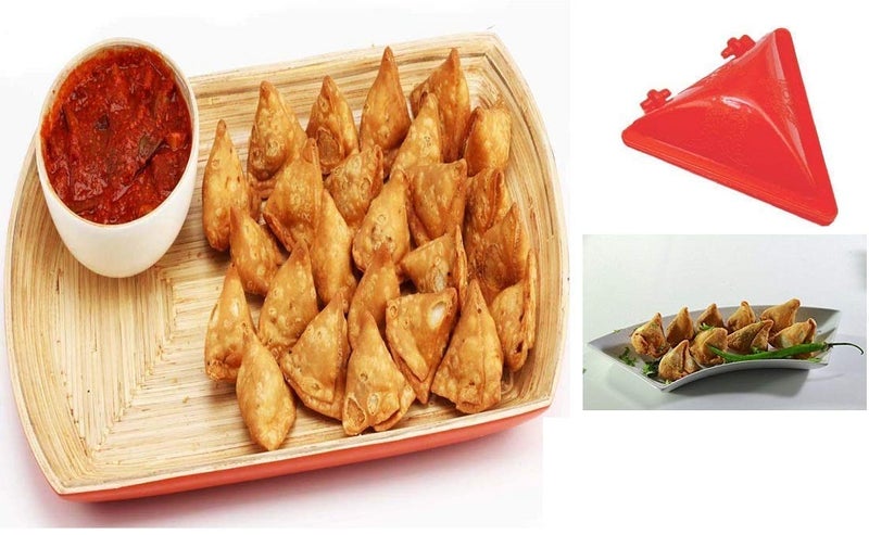 plenzo plenzo Professional Heavy Plastic Dough Press Dumpling Samosa Modak Gujiya Pie Mould Maker Kitchen Tool 4 Pieces Multicolour  - Image 5