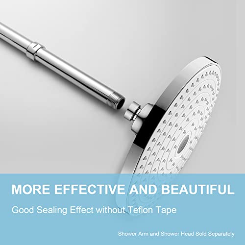 OFFO Shower Head Extension Arm, 10 in Shower Arm Extension Shower Head Extender Made of 304 Stainless Steel Shower Pipe Extension, Chrome - Image 3