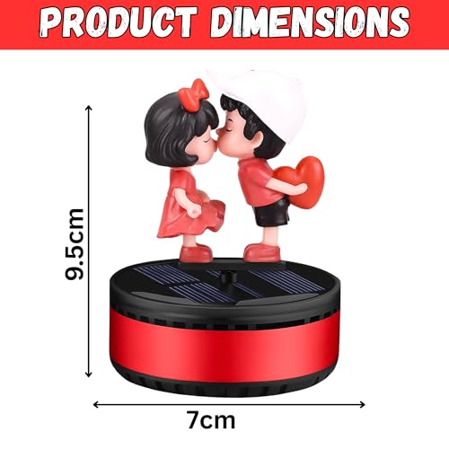 SARTE Car Dashboard Decoration Air Freshener Deodorizer Diffuser Rotating Couple Figurine Fragrance Ornament, Interior Decor Accessory for Cars, SUVs, Sedans Long-Lasting Aroma & Stylish Look - Image 5
