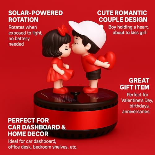 SARTE Car Dashboard Decoration Air Freshener Deodorizer Diffuser Rotating Couple Figurine Fragrance Ornament, Interior Decor Accessory for Cars, SUVs, Sedans Long-Lasting Aroma & Stylish Look - Image 4