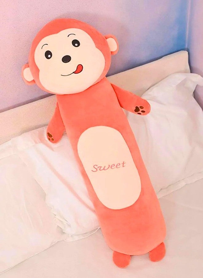 Tickles Monkey Soft Stuffed Plush Animal Bolster Pillow Cushion for Sofa Boys & Girls Birthday Gift (Size: 50 cm Color: Orange) - Image 2