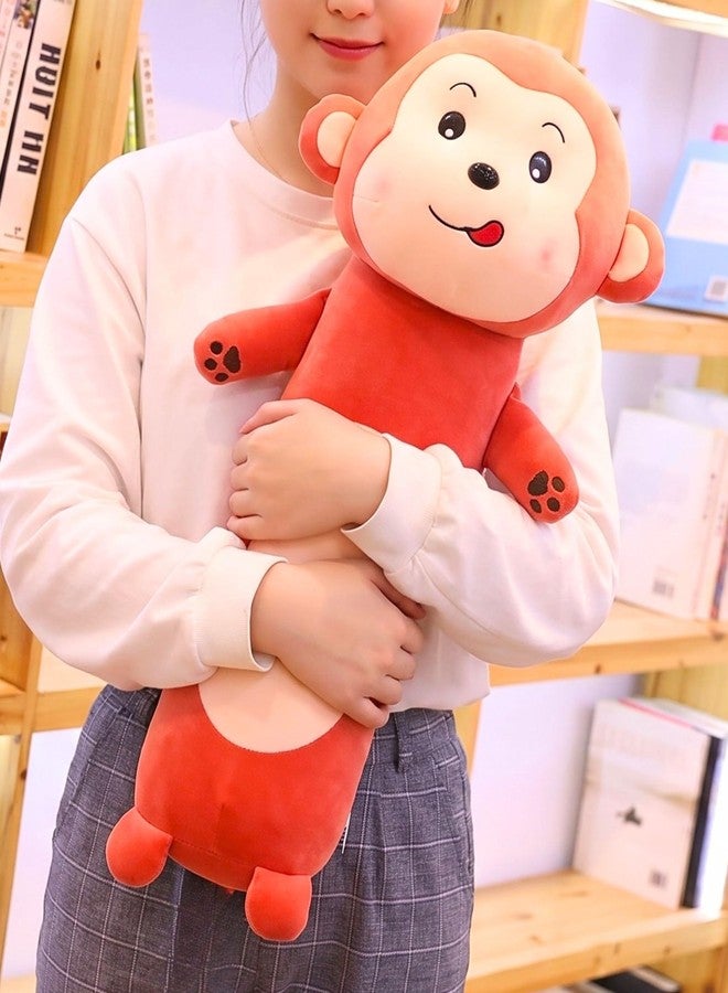 Tickles Monkey Soft Stuffed Plush Animal Bolster Pillow Cushion for Sofa Boys & Girls Birthday Gift (Size: 50 cm Color: Orange) - Image 3