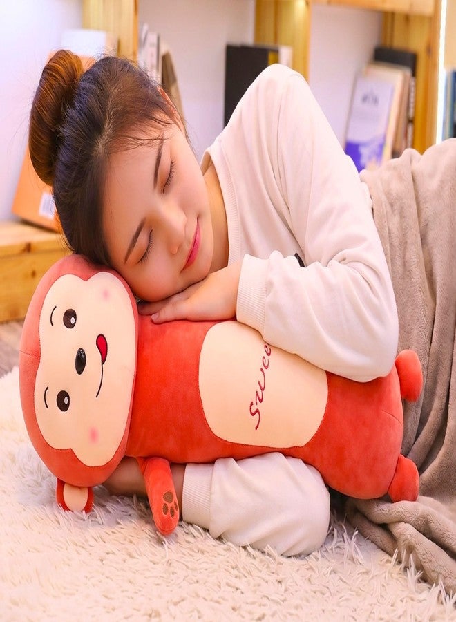 Tickles Monkey Soft Stuffed Plush Animal Bolster Pillow Cushion for Sofa Boys & Girls Birthday Gift (Size: 50 cm Color: Orange) - Image 5