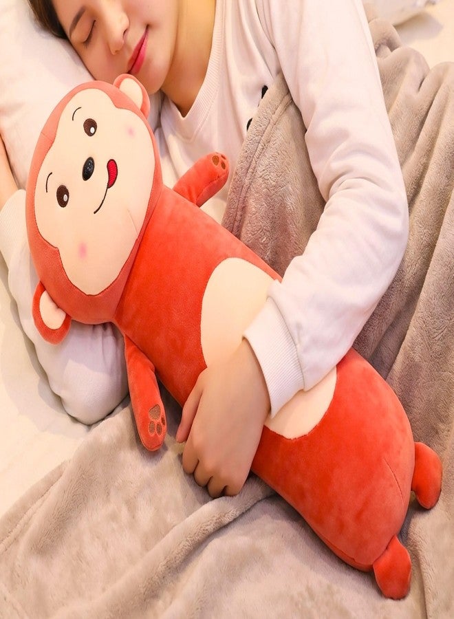 Tickles Monkey Soft Stuffed Plush Animal Bolster Pillow Cushion for Sofa Boys & Girls Birthday Gift (Size: 50 cm Color: Orange) - Image 4