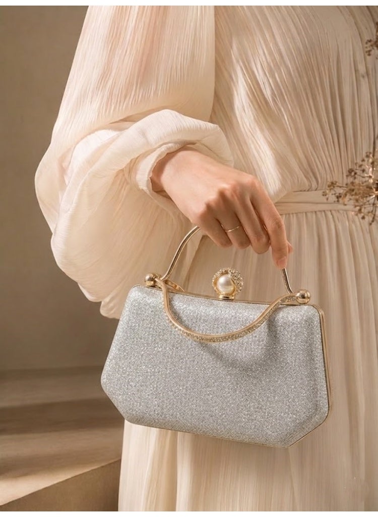 LIFESTYLISH crossbody evening bag Arch Pearl ZS-4 - Silver - Image 1