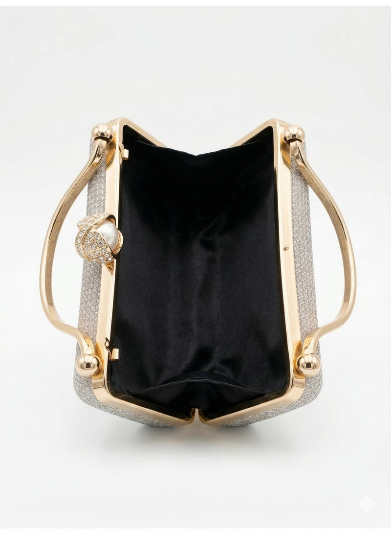 LIFESTYLISH crossbody evening bag Arch Pearl ZS-4 - Silver - Image 4