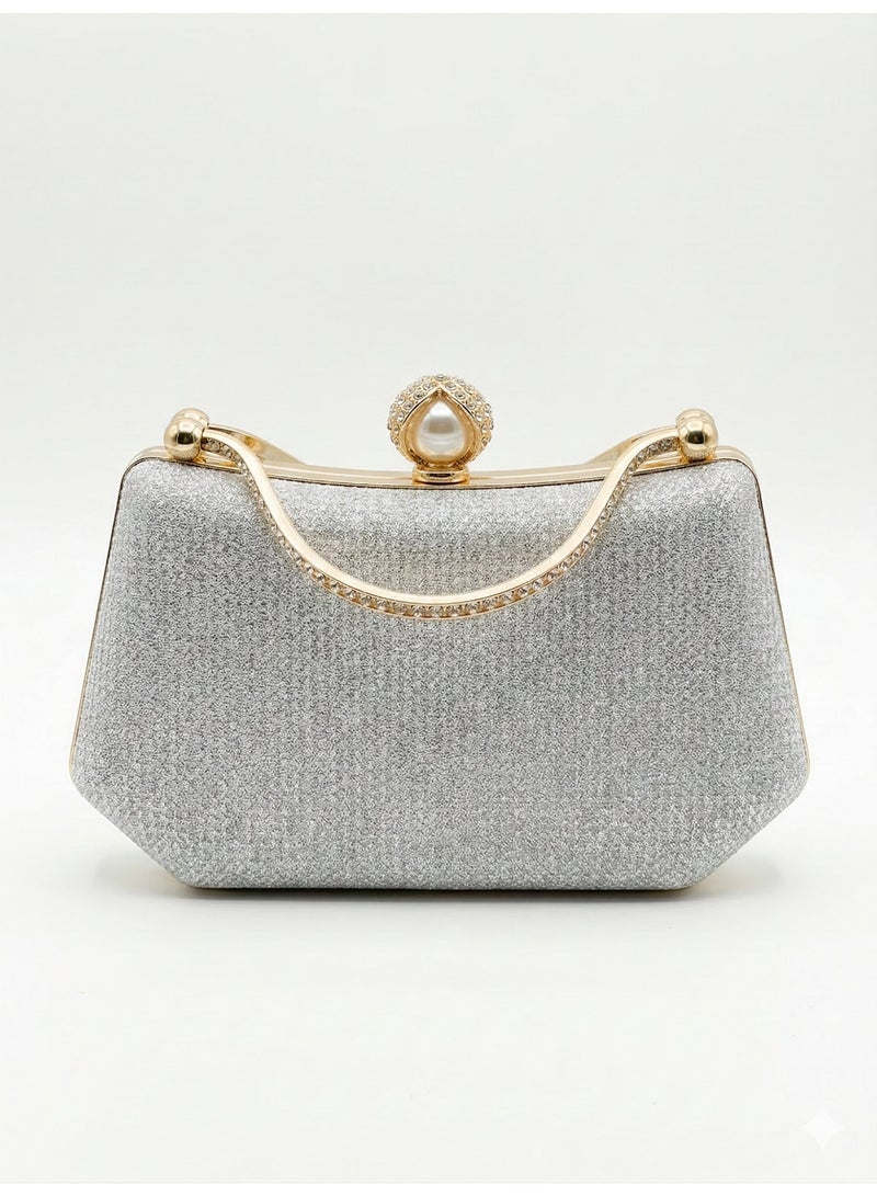LIFESTYLISH crossbody evening bag Arch Pearl ZS-4 - Silver - Image 2