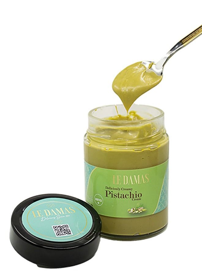 Le Damas - Pistachio butter , spread , cream, 75% pure roasted pistachio, Keto, Diet, No added sugar 350g - Image 1