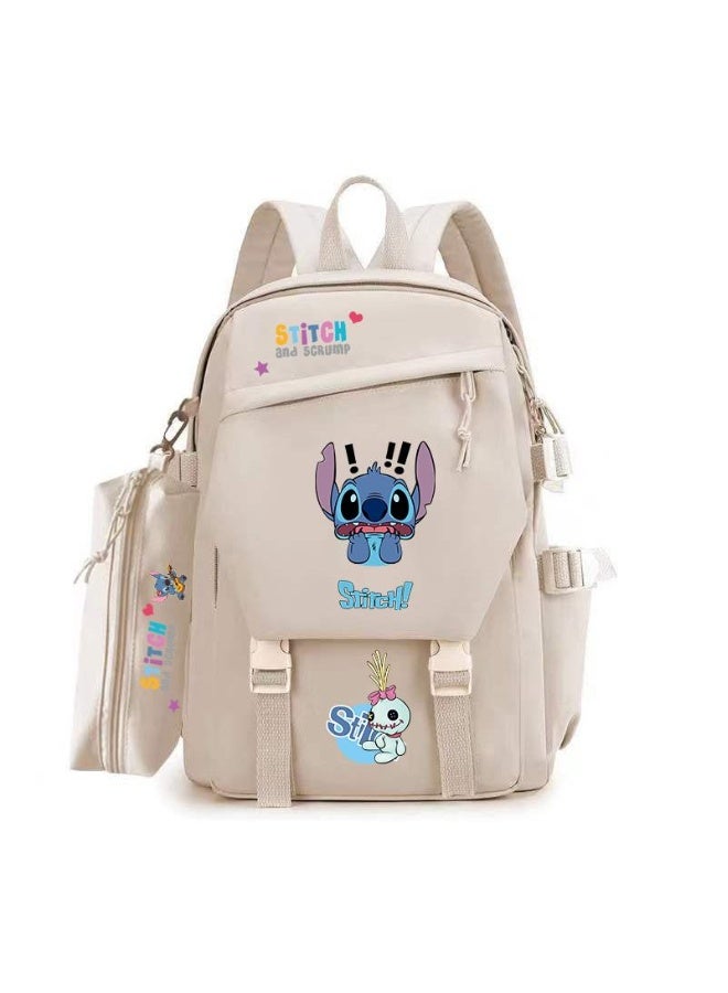 Stitch Student Backpack And Pencil Case Leisure Outdoor Large Capacity Backpack - Image 1