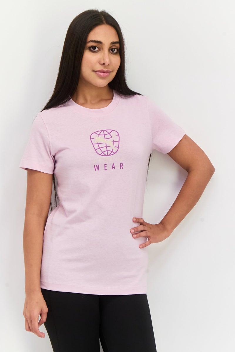 PUMA Women Sportswear Fit Short Sleeve Outdoor T-Shirt, Pink - Image 1