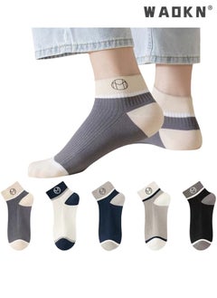 WAOKN 5 Pack Men Women Athletic Crew Socks ,Sweat-Wicking,Odour-Resistant,All-Season Comfort-Ideal for Active Lifestyles,Casual Cotton Stretchy Novelty Socks,Running Everyday Wear-Ultimate Socks for Men  - Image 1