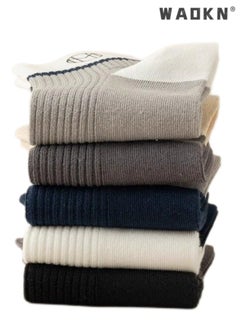 WAOKN 5 Pack Men Women Athletic Crew Socks ,Sweat-Wicking,Odour-Resistant,All-Season Comfort-Ideal for Active Lifestyles,Casual Cotton Stretchy Novelty Socks,Running Everyday Wear-Ultimate Socks for Men  - Image 4
