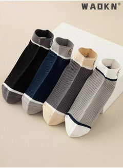 WAOKN 5 Pack Men Women Athletic Crew Socks ,Sweat-Wicking,Odour-Resistant,All-Season Comfort-Ideal for Active Lifestyles,Casual Cotton Stretchy Novelty Socks,Running Everyday Wear-Ultimate Socks for Men  - Image 5