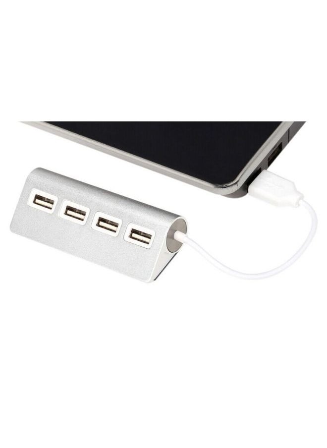 ماركة غير محددة - موزع USB 4 منافذ 3.0 عالي السرعة لنقل البيانات ملحقات الكمبيوتر محور USB رقمي لأجهزة الكمبيوتر المحمول وسطح المكتب - عدد الواجهات: كابل USB-a فضي 30 سم - Image 1