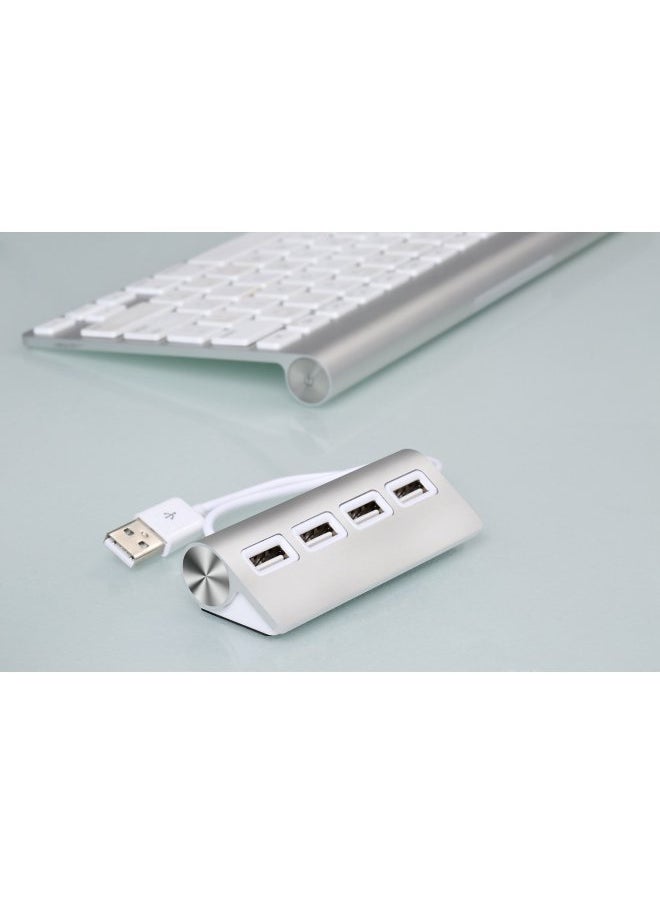 ماركة غير محددة - موزع USB 4 منافذ 3.0 عالي السرعة لنقل البيانات ملحقات الكمبيوتر محور USB رقمي لأجهزة الكمبيوتر المحمول وسطح المكتب - عدد الواجهات: كابل USB-a فضي 30 سم - Image 1