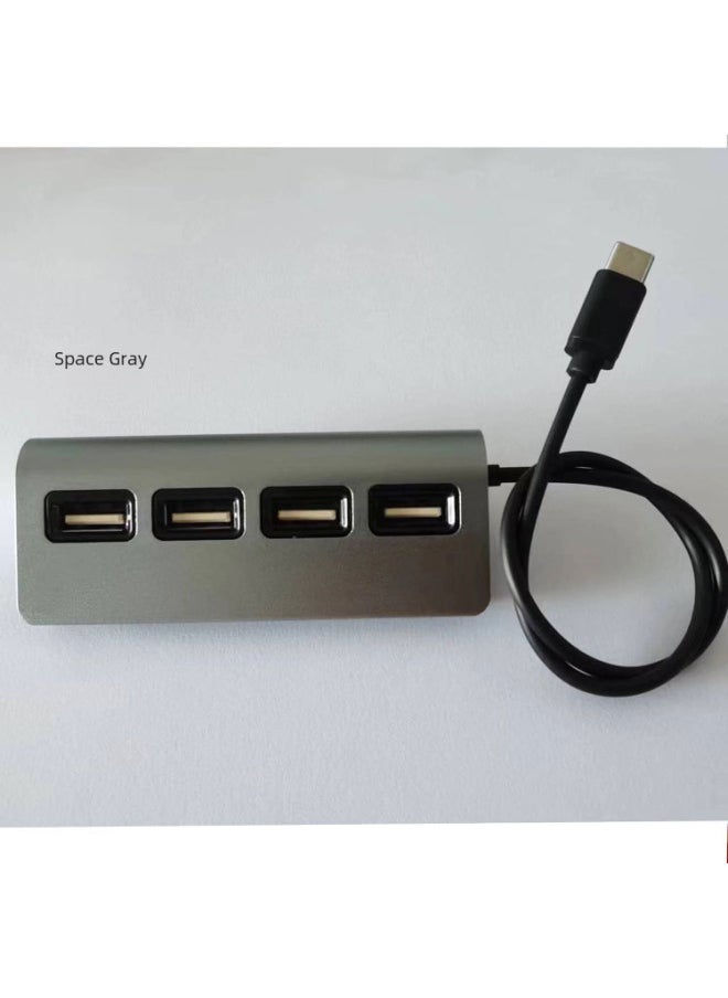 ماركة غير محددة - موزع USB 4 منافذ 3.0 عالي السرعة لنقل البيانات ملحقات الكمبيوتر محور USB رقمي لأجهزة الكمبيوتر المحمول وسطح المكتب - عدد الواجهات: كابل USB-a فضي 30 سم - Image 1