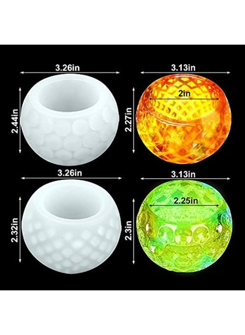 Luckam Silicone Candles Holders Resin Mold, Wedding Centerpiece, Votive Bowl Candleholders, Epoxy Casting Mold for DIY Jewelry Box, Home Table Decorations - Image 3