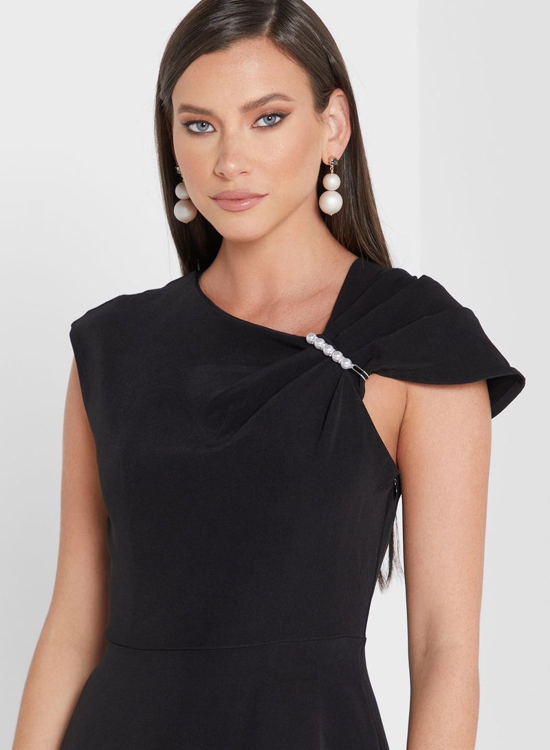 Ella Limited Edition Asymmetrical Midi Dress  - Image 3