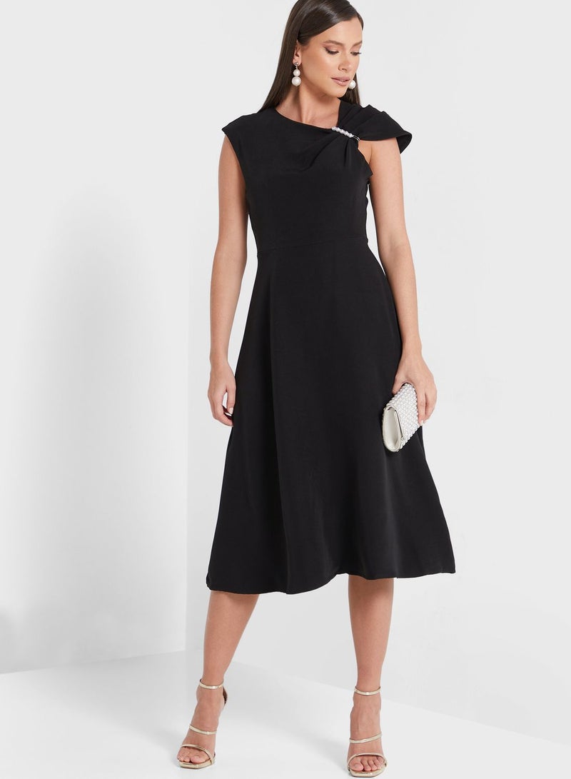 Ella Limited Edition Asymmetrical Midi Dress  - Image 4