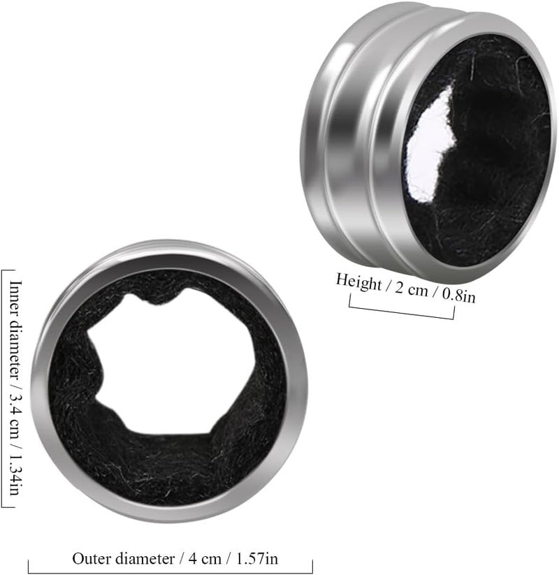 Incrizma Stainless Steel Wine Bottle Collars Classy Wine Collar Drip Rings Simple and Durable Wine Drop Stoppers with Velvet Felts Small Handy Gadgets for Kitchen and Bar Standard 4 Count  - Image 4