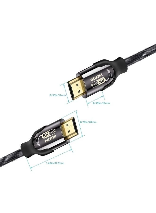 Grey 15ft 8K Ultra High Speed HDMI 2 1 Cable Support 8K 60Hz 4K 120Hz - Image 3