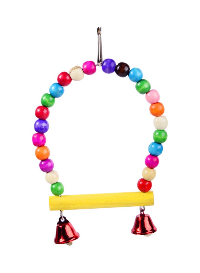 6-Piece Bird Swing Chewing Toy Set With Hammock Bell Multicolour 21 x 6cm - Image 4