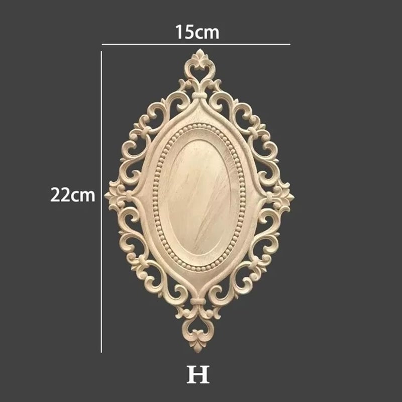 Classic Solid Wood Carved Flower Patch Decorative Cabinet Door Panel Color 10 - Image 3