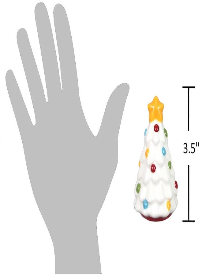 The Bridge Collection White Christmas Tree Salt and Pepper Shaker Set - 2 Piece Set - Christmas Kitchen Items - Fun Salt and Pepper Shakers for Home Decor - Image 4