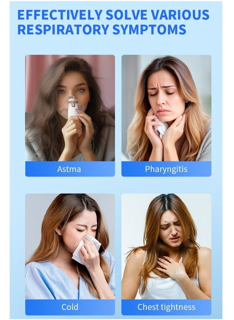 Mesh Nebulizer，Portable Steam Inhaler Nebulizer，Portable Nebulizer for Adults and Children,3 Modes Handheld Nebulizer, Rechargeable Vaporizers for Breathing Treatment