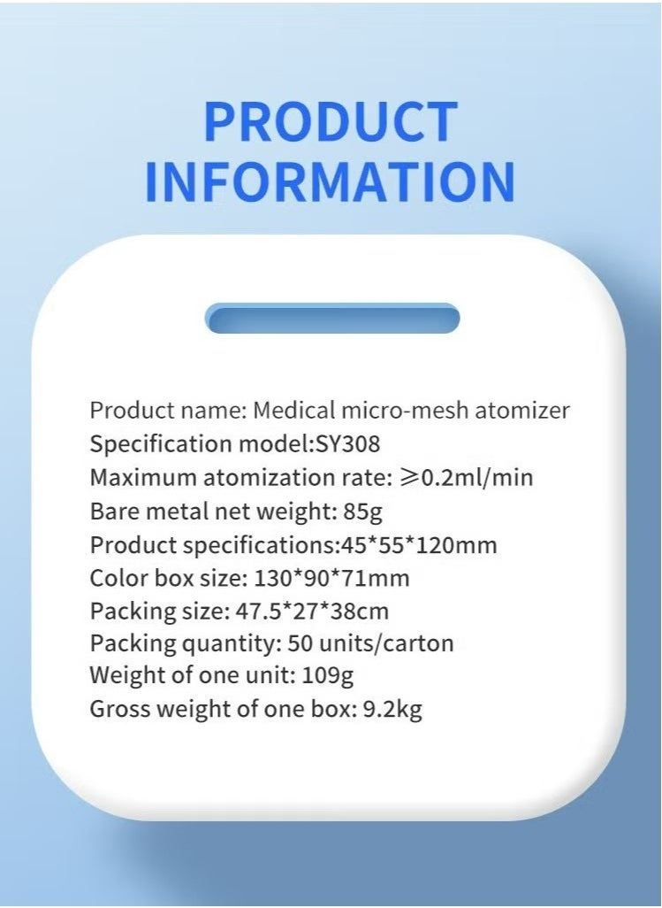 Mesh Nebulizer，Portable Steam Inhaler Nebulizer，Portable Nebulizer for Adults and Children,3 Modes Handheld Nebulizer, Rechargeable Vaporizers for Breathing Treatment