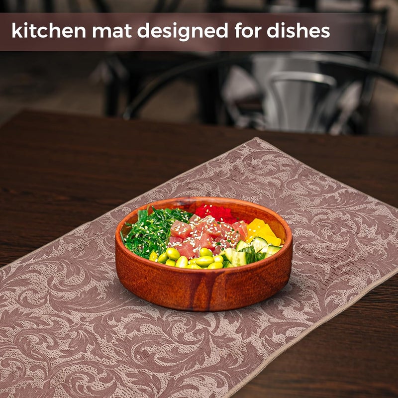 sakoraware Super Absorbent Wet Utensils Water Draining Microfiber Dish Drying Mat | Non-Slip |Quick Dry Splash Proof Placemat for Kitchen Sink Countertop |Reversible (40x80 cm, Large, Random Color) - Image 4